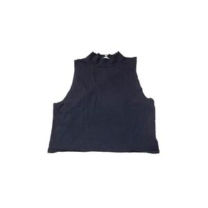 Aeropostale black cropped top mock neck jersey